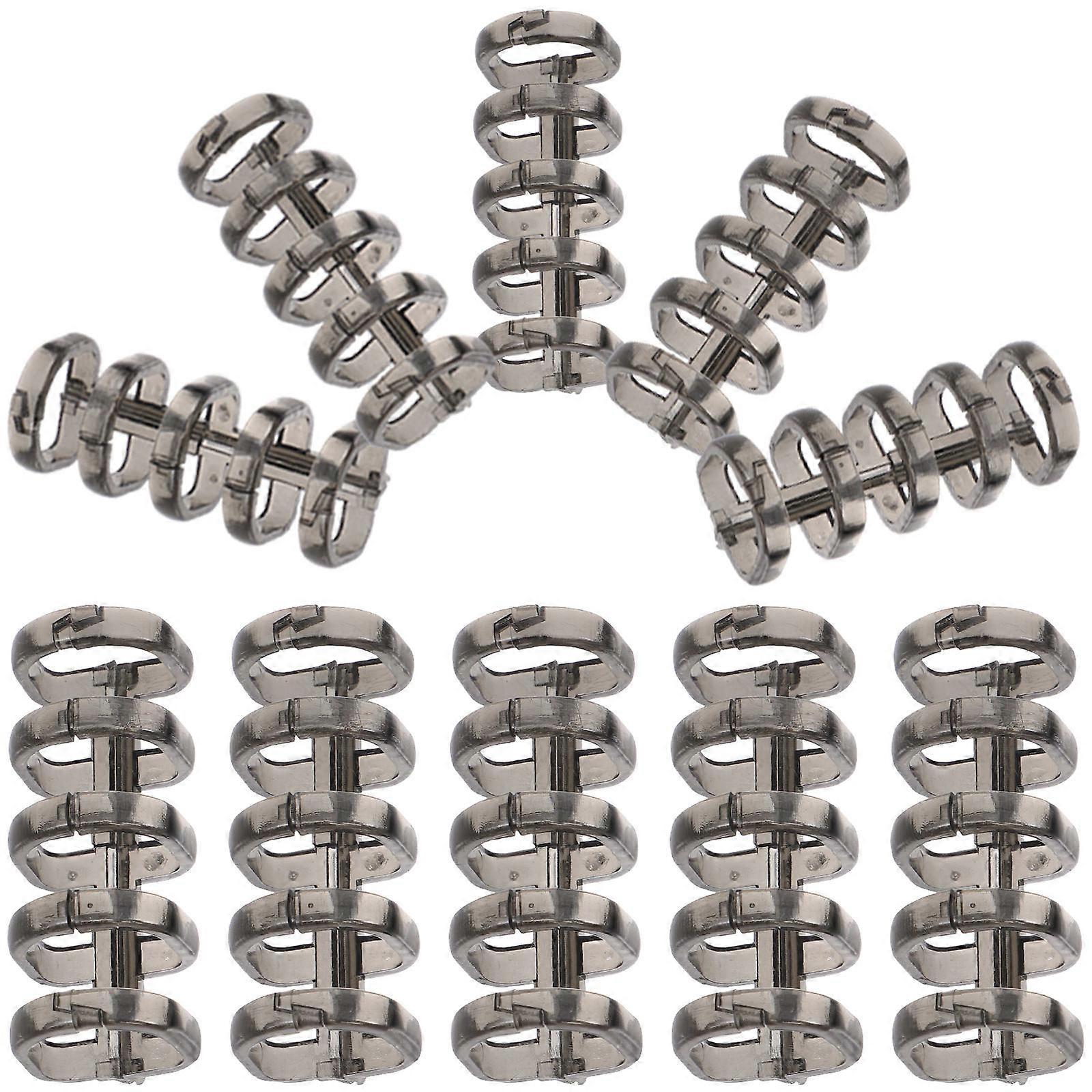 Binder Rings Replacement Plastic 5-Hole for Notebook Binding 50Pcs