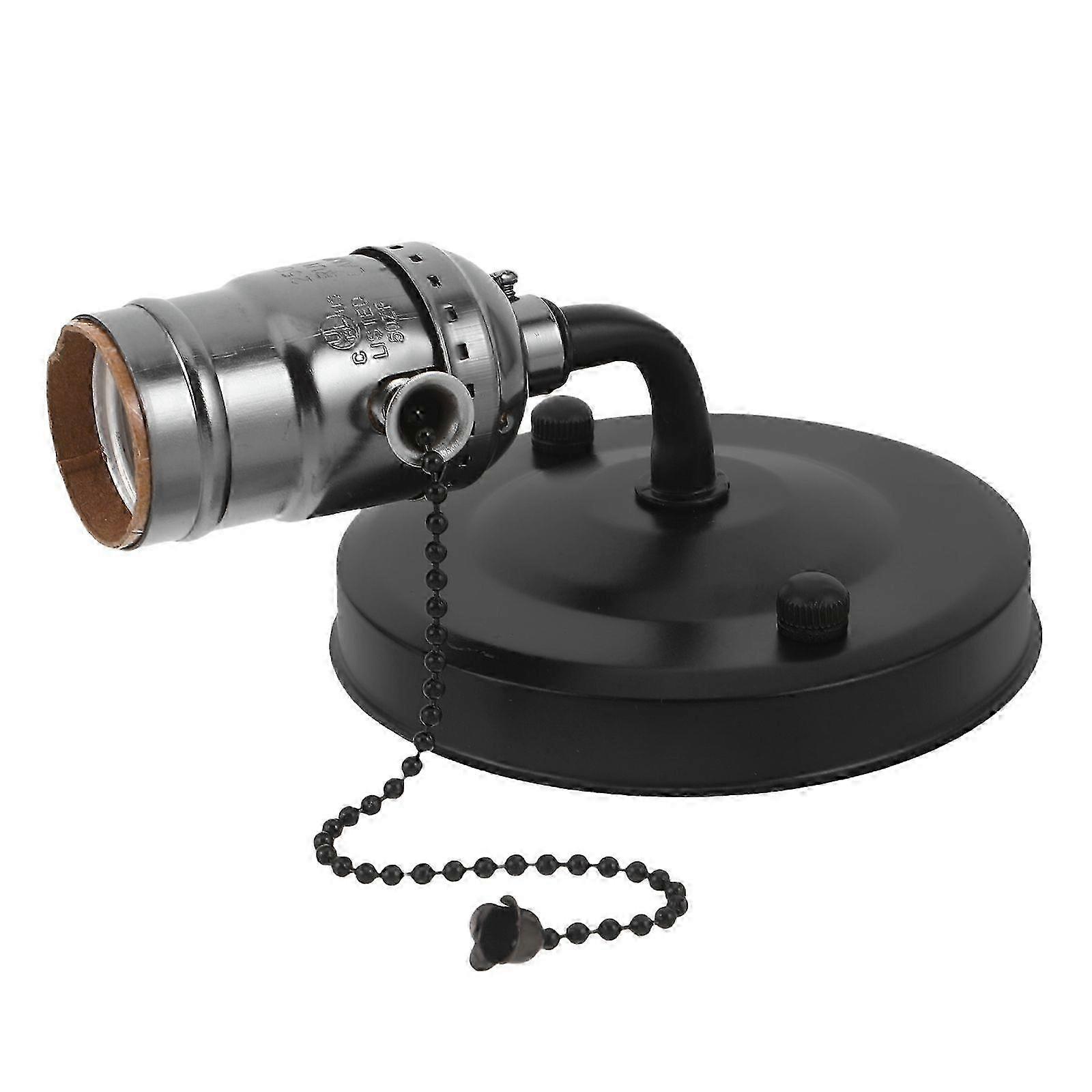 Replacement E26/E27 Retro Pull Chain Lamp Socket Wall Mounted Ceiling Light Base Suitable for Entryw