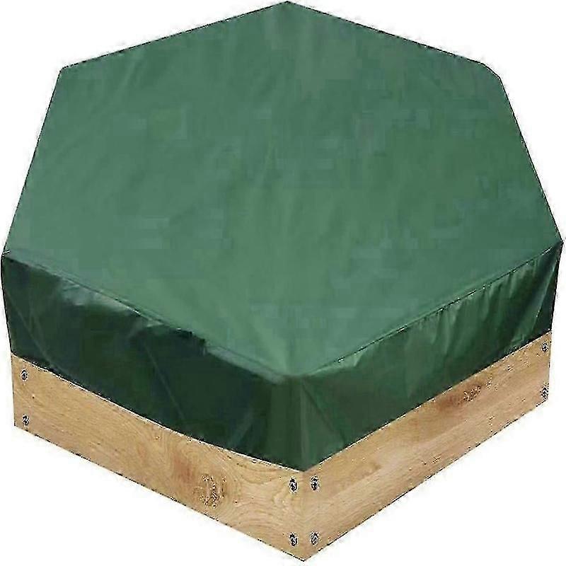 hexagonal 230x200 cm sandbox cover with drawstring dustproof
