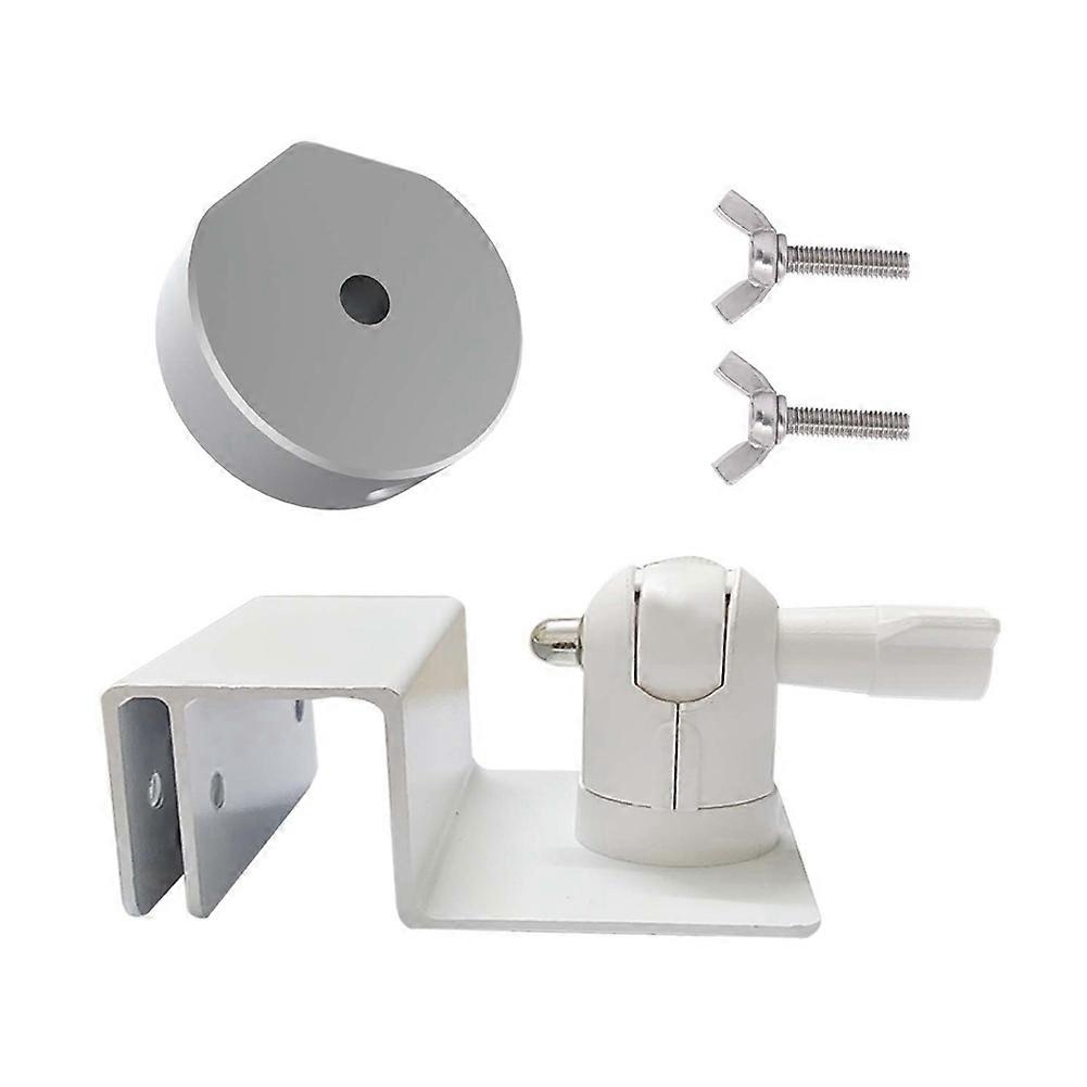 For Mini Eaves Gutter Bracket with Bracket Pipe 1/4 Screw Adapter 360 Degree Rotation Ethernet Satellite Kit