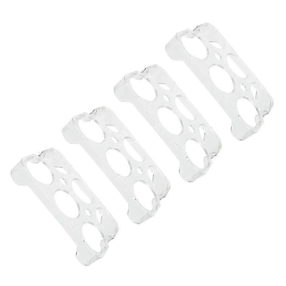 4-Pack Transparent Plastic Refrigerator Egg Holder, Secure Egg Storage