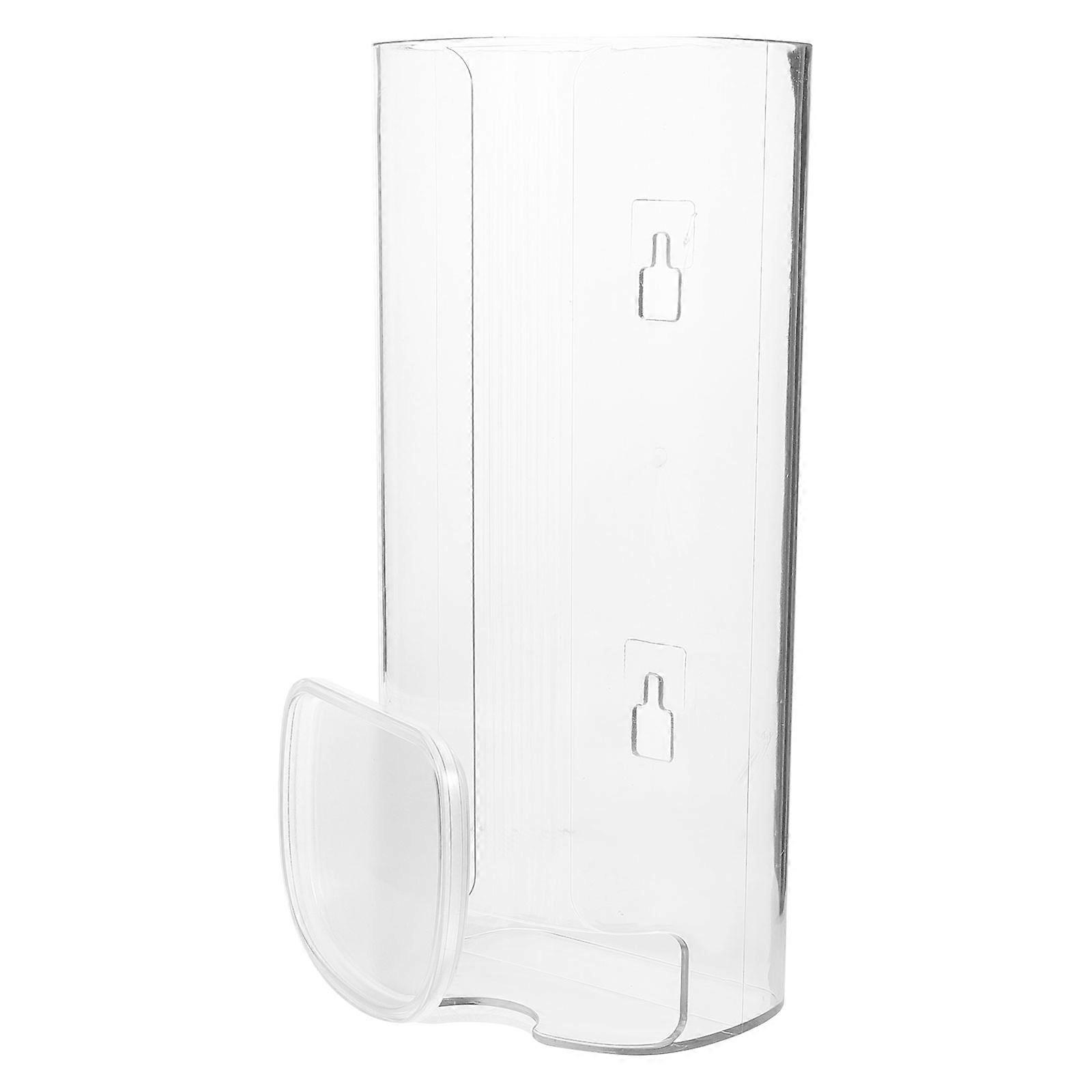 Transparent Plastic Bag Holder Wall Mounted Trash Bag Dispenser