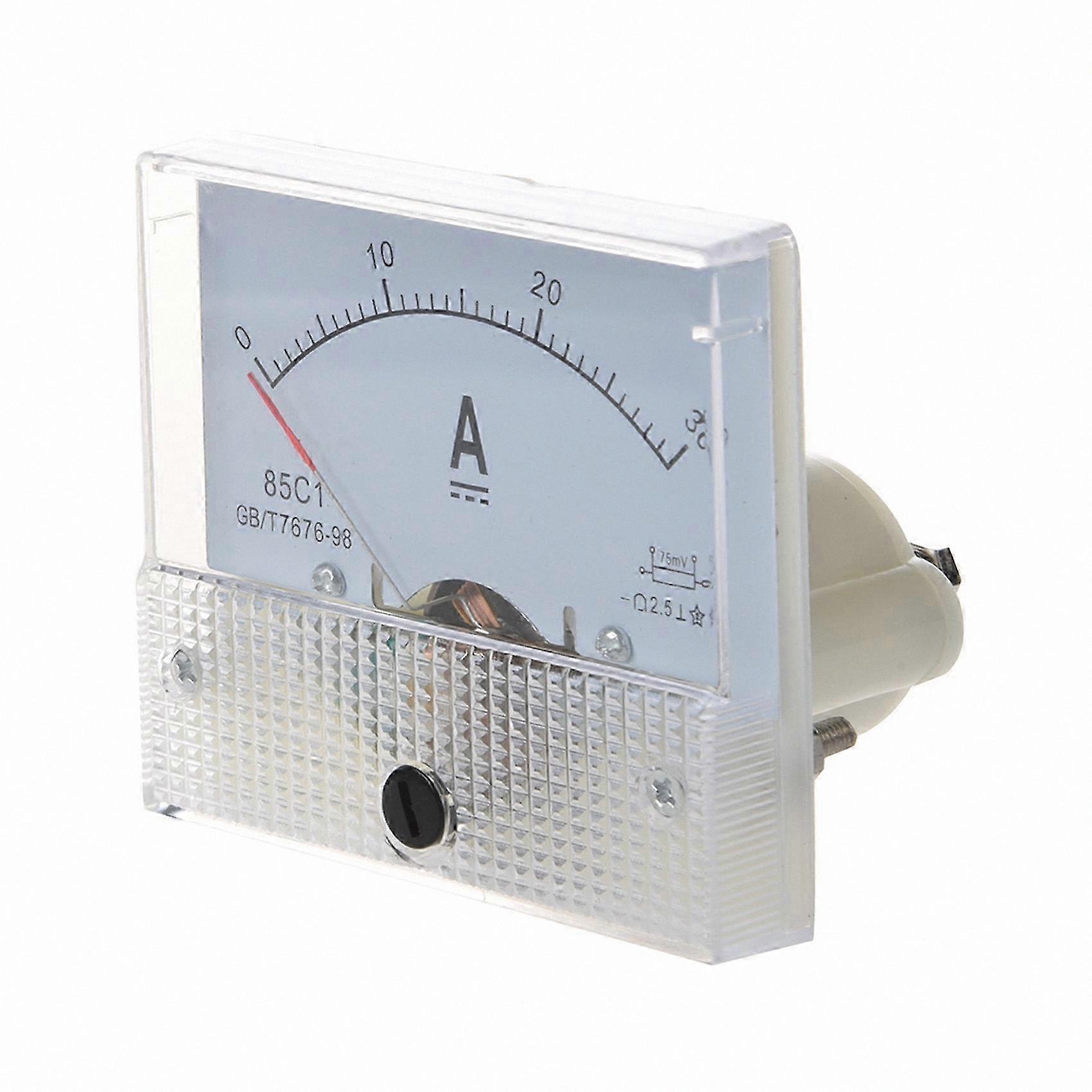 DC 30A Analog Current Panel Meter Ammeter
