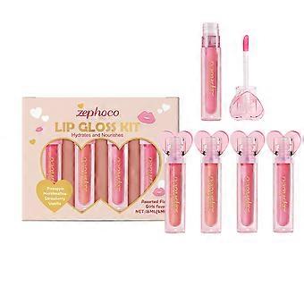 zephoco Sweetheart Lip Palette - Ein natürliches Lippen-Make-up-Set mit farbverstärkender, glänzender, feuchtigkeitsspendender und geschmeidiger Lippencreme