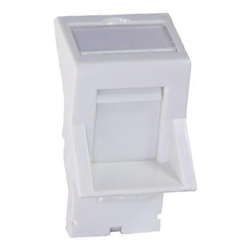 Cablenet LJ6C Keystone Angled Shutter White