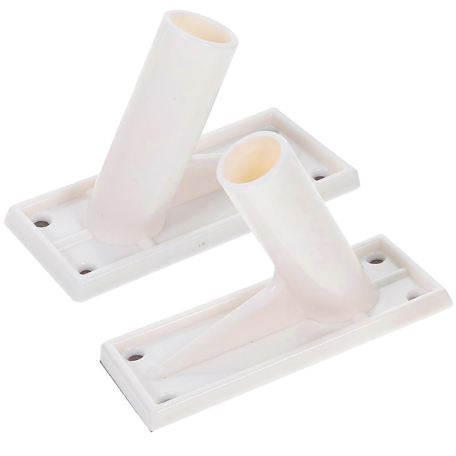2Pcs Flag Pole Holder Bracket Plastic Flagpole Mount Self Adhesive Flag Holders