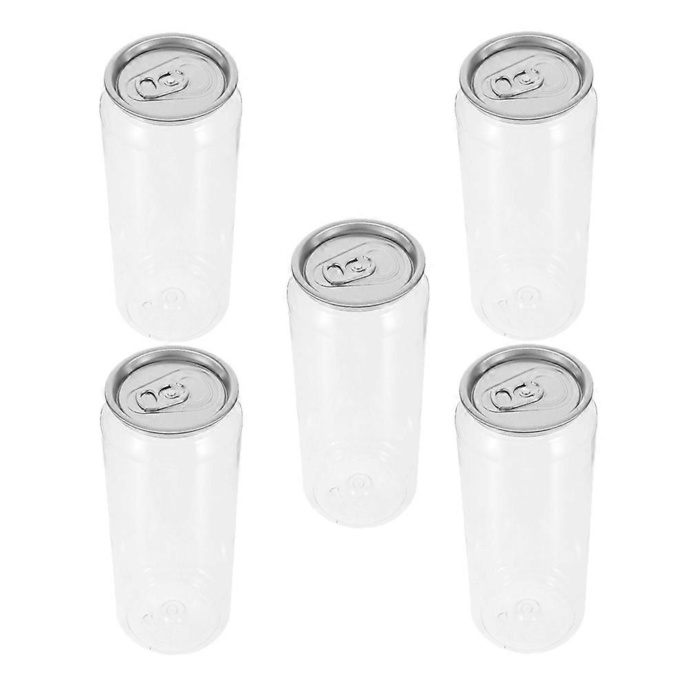 Transparent Plastic Easy Open for Drink Storage 5Pcs Bulk Bottles