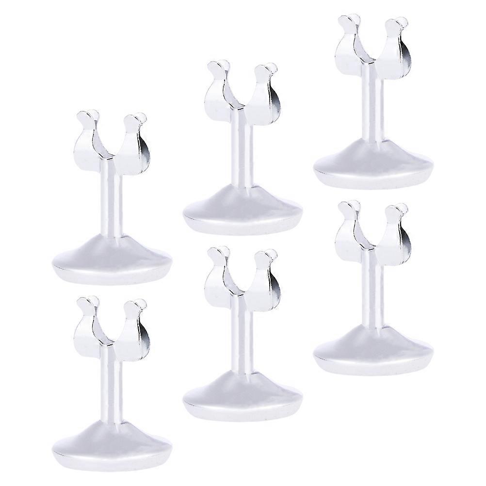 6Pcs Stainless Number Stands Multi-function Card Holders U-shaped Number Holders