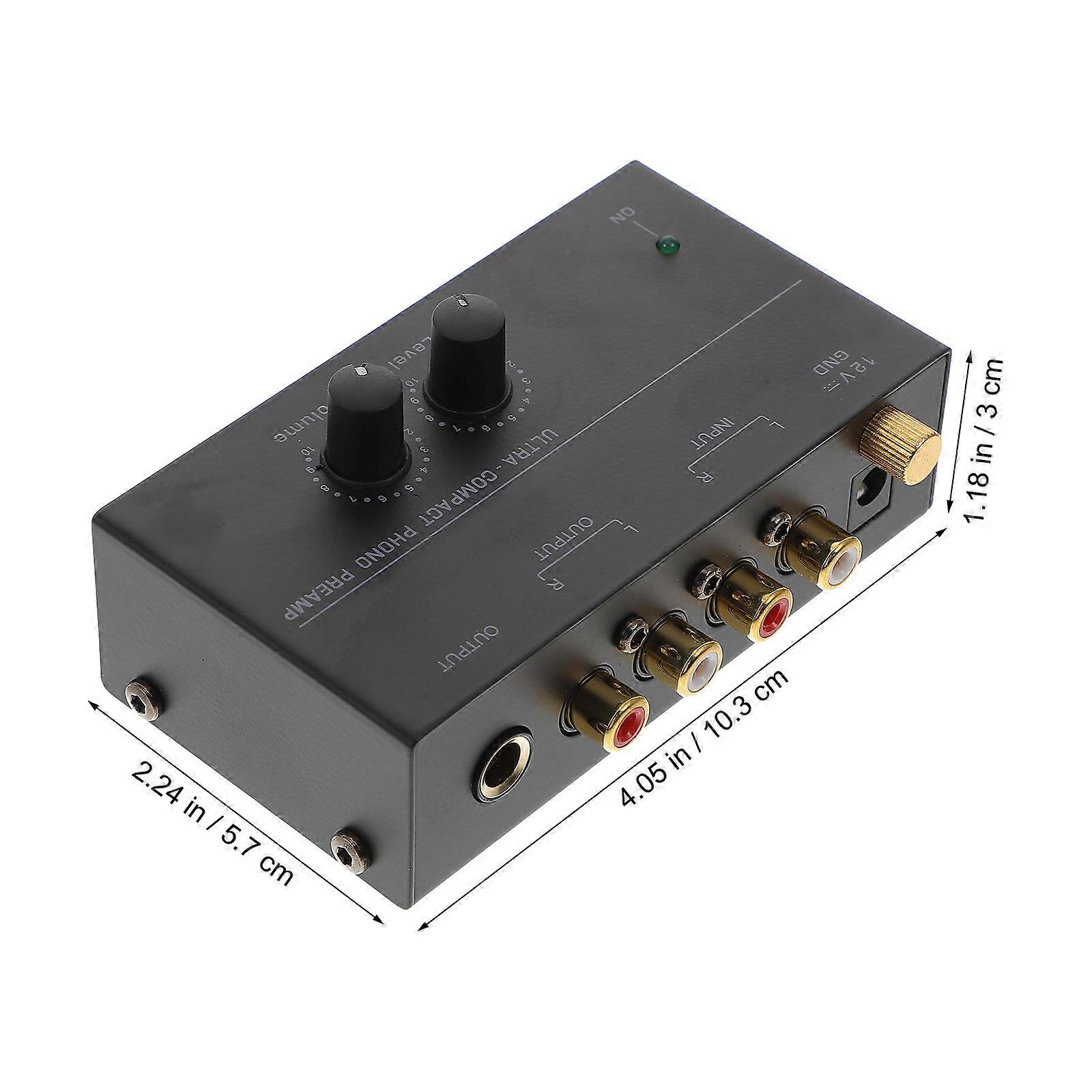 Turntable Preamp Electronic Audio Stereo Phonograph Amplifier Preamplifier (US Plug)