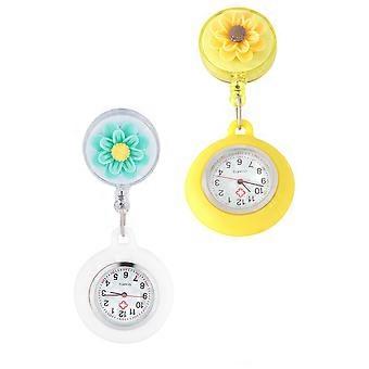 2 stuks verpleegkundige Pin verpleegkundige horloge broche verpleegkundige zakhorloge verpleegkundige opknoping horloge revers horloge digitale verpleegsters horloge