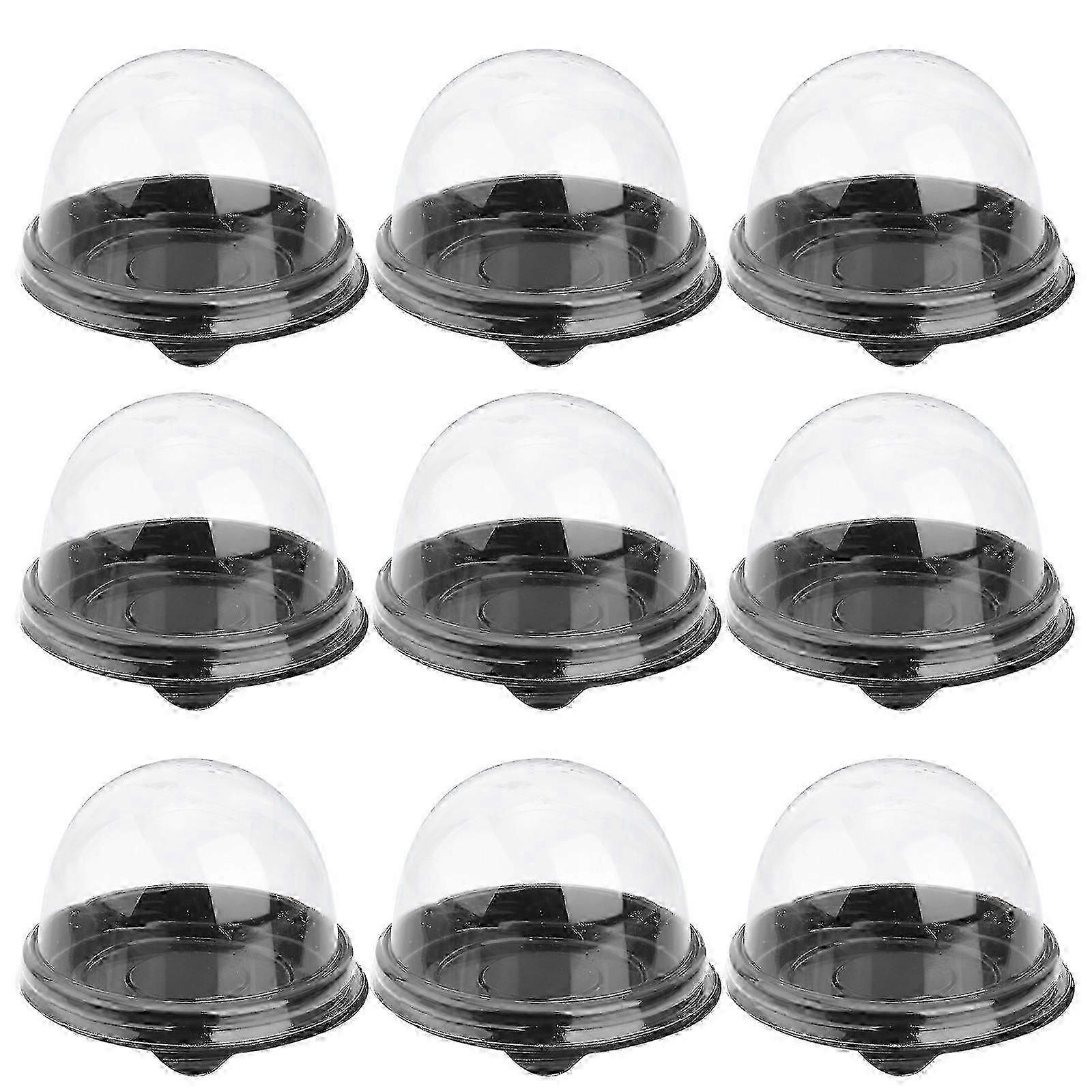 Round Dessert Packaging Boxes, Transparent Food Storage Containers