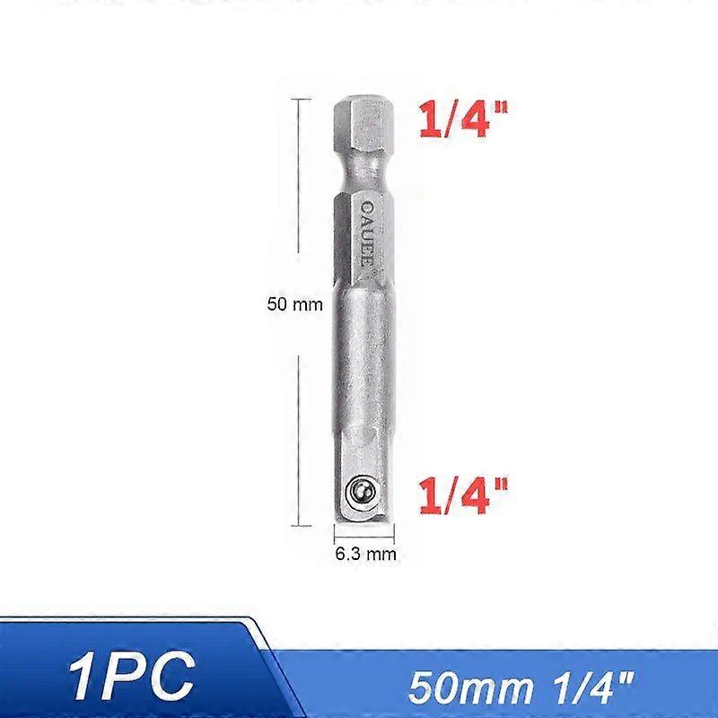 Chrome Vanadium Steel Socket Adapter Hex Shank to 1/4\