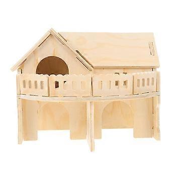 Hamster Wooden Nest for Pet Sleeping 3Pcs Bite-Resistant House