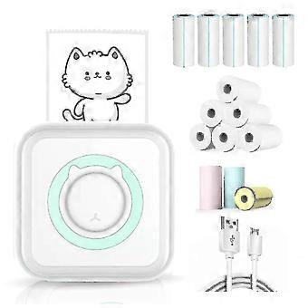 Mini Pocket Sticker Printer, Bluetooth Wireless Portable Mobile Printer Machine Thermal Printer For Notes, Memo, Photo, Pocket Label,kuo Lu
