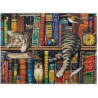 Lustige Katze Puzzles für Erwachsene Jugendliche 1000 Teile 20,4 x 15 Holzpuzzle Gehirn IQ Entwicklung (schlafende Katze)
