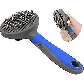 Selvrensende slicker børste brug i hunde og katte, Pet Grooming Tool, Fjerner Undercoat, Kaste måtter og sammenfiltret hår, Dander, Snavs, Massage Particl