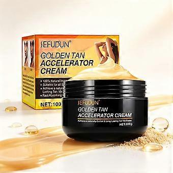 Self Tanning Cream for Face and Body, Golden Tan Accelerator Moisturizing Bronzing Lotion for a Natural-Looking Sun-Kissed Glow, 100g