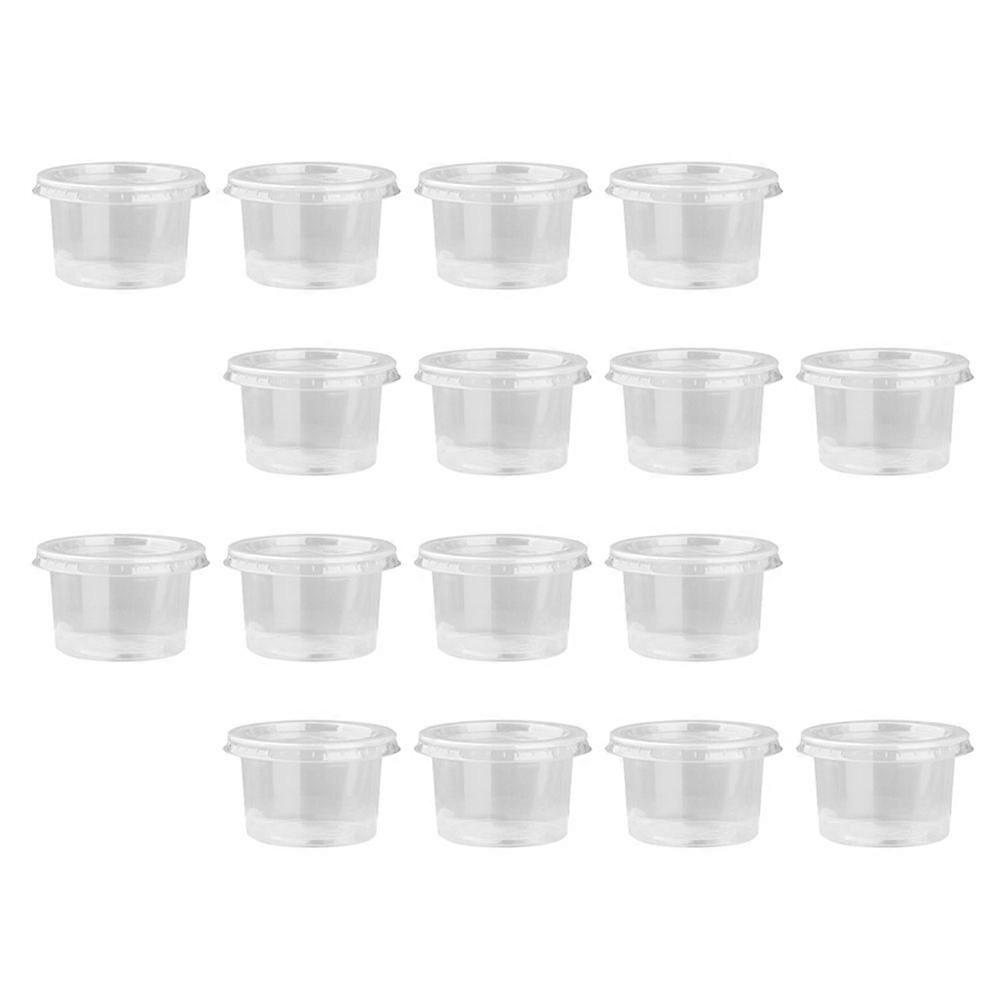 50 Pcs Containers Lids Plastic Pudding Cups Dressing Cups Lids Plastic Appetizer Cup