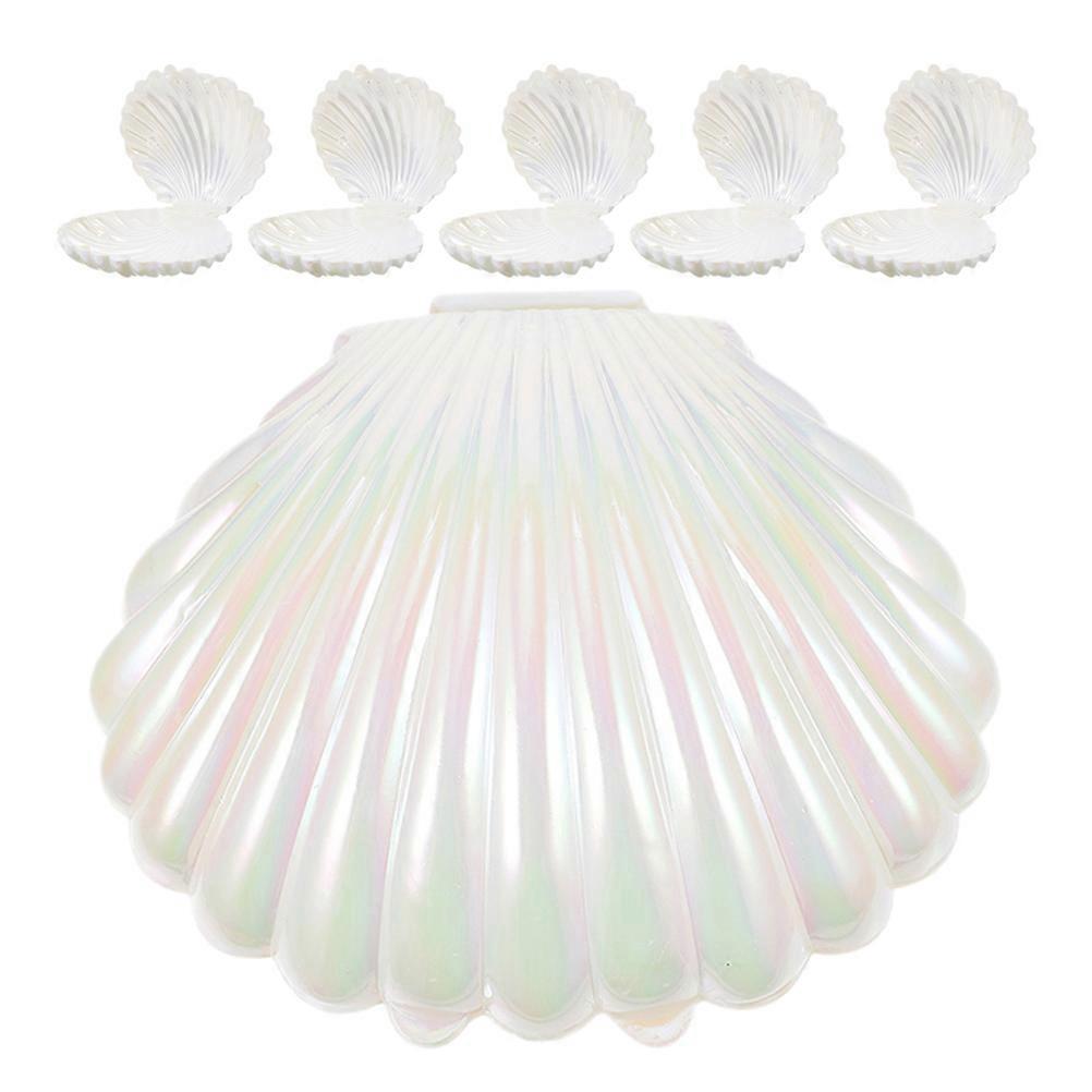 12pcs Elegant Seashell Candy Boxes Seashell Decorative Box Plastic Sea Shells Small Shell Container Candy Case Candy Containers
