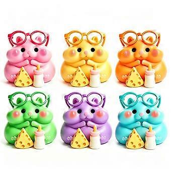 Random Cute Hamster Squishy Toy,Adorable Cheese Decor Decompression Squishies, Stress Relief Sensory Play Toy for Kids and Adults Leisure Time