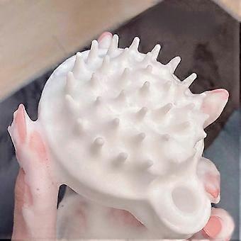 Brosse de massage du cuir chevelu avec poils doux en silicone, brosse à shampoing amovible pour la douche et le bain