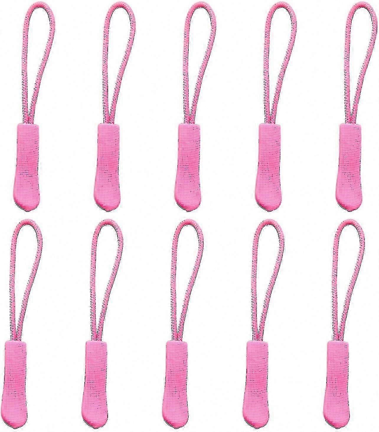 Orange Replacement Zipper Pulls and Zipper Pull Cord Extenders, 10 Pcs