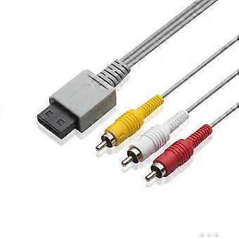 Av Cable For Wii Wii U, 6Ft Composite 3 Rca Gold-Plated Cable Cord Wire Main 480P Compatible Wii/Wii U Tv Hdtv Display 26-27