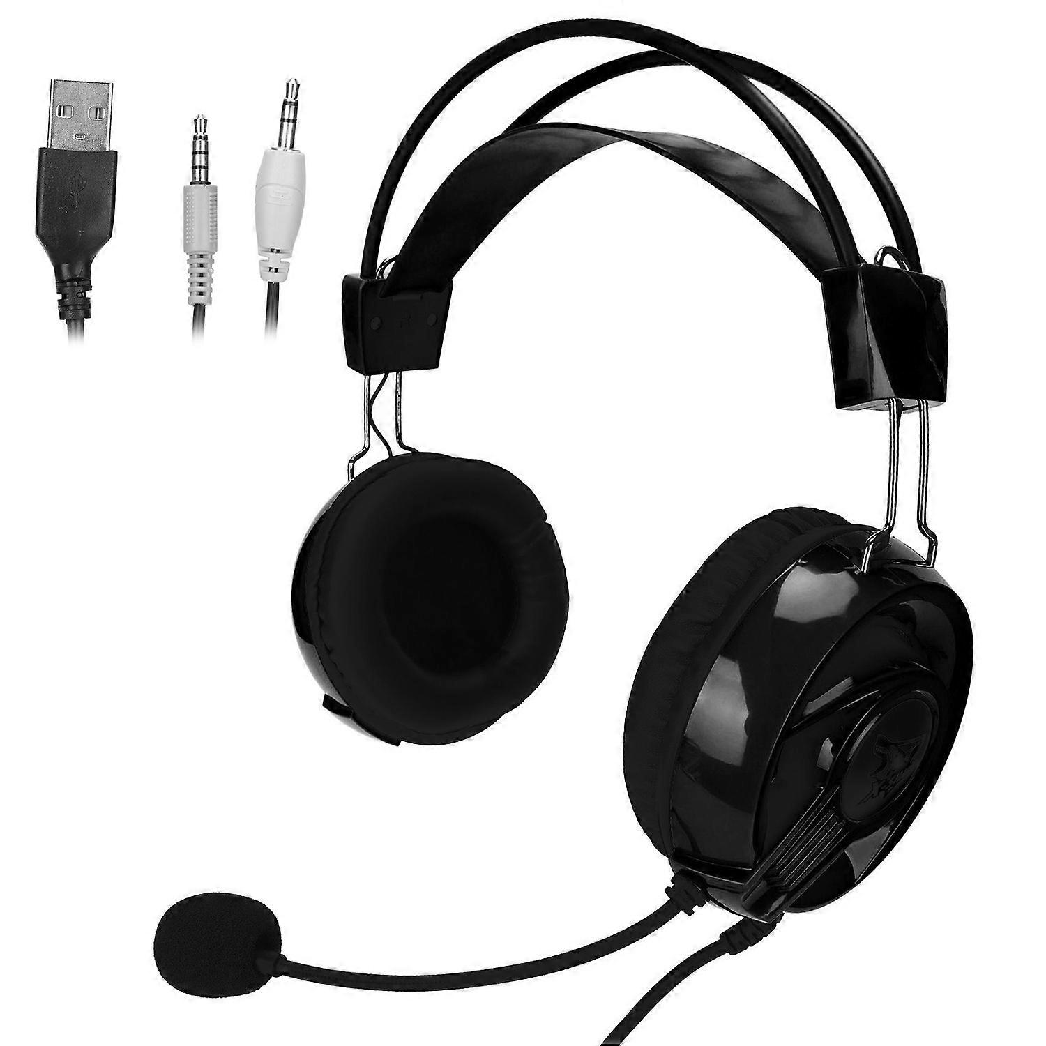 Gaming Headset Wired Comfortable Multifunctional Multicolor RGB Headphone with Omnidirectional Micro