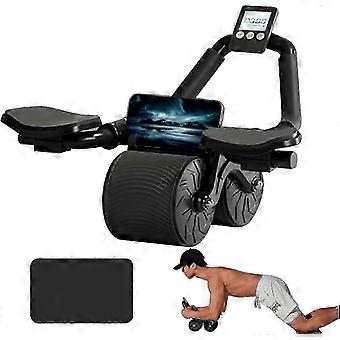 Elbow Support Automatic Rebound Abdominal Wheel,Ab Roller for Abdominal Exercise Machine,Core Strengthening Trainer Fitness Belly Training Ab Rol