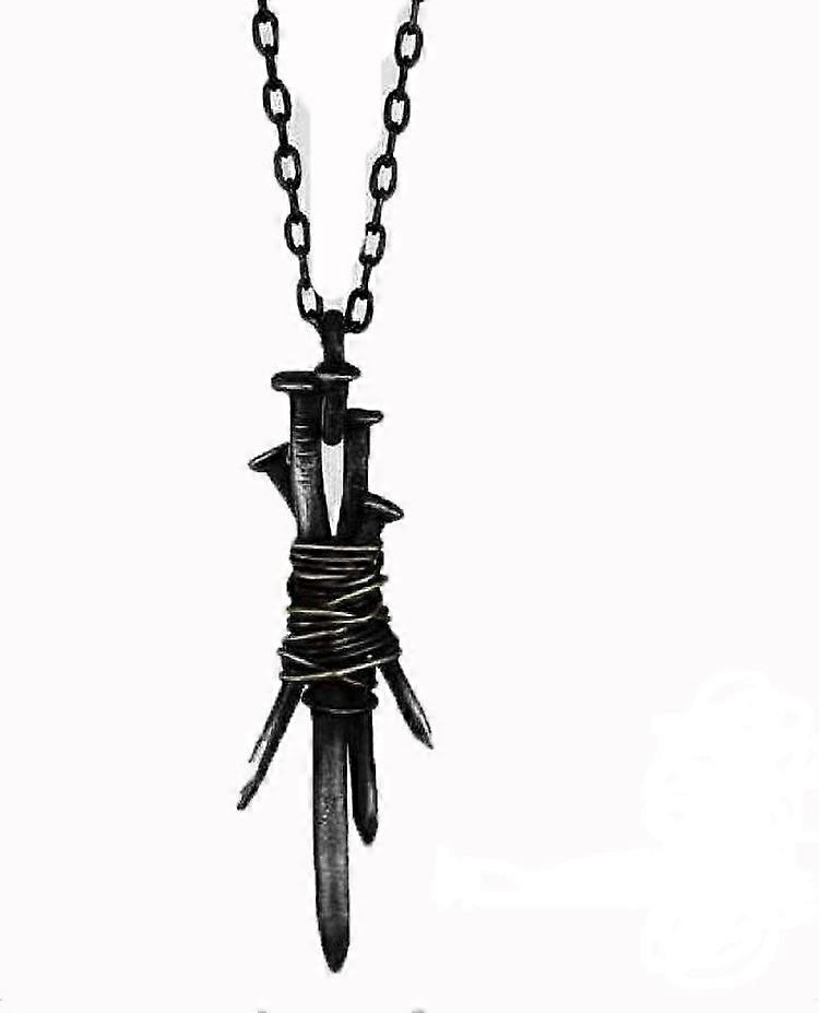 Creative Stud Nail Pendant Necklace for Men