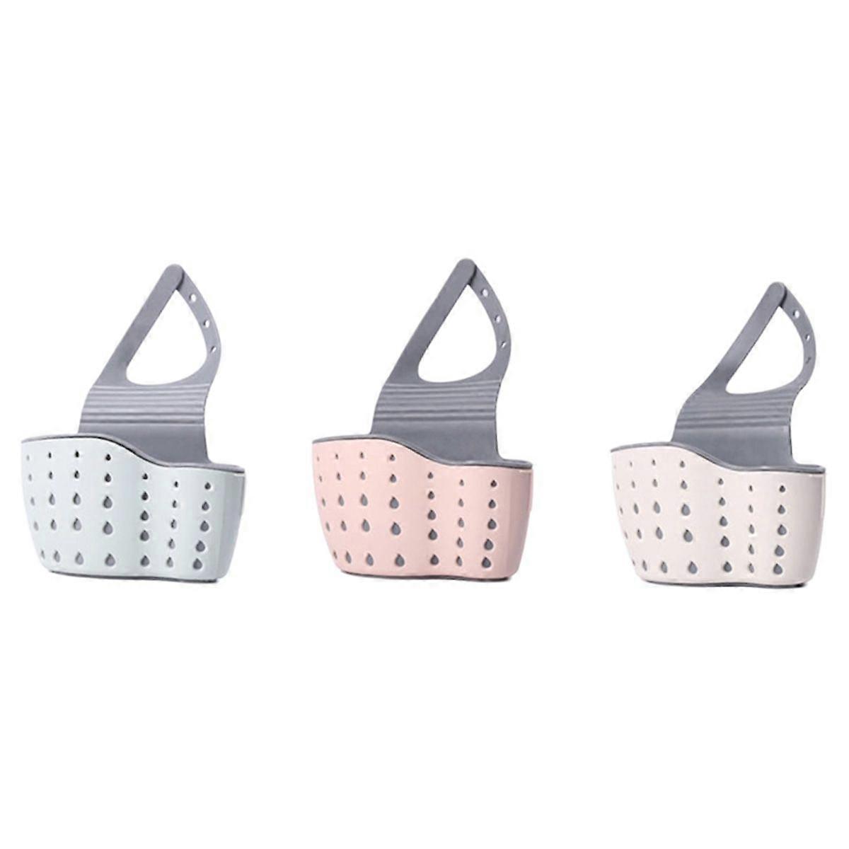 Space-Saving Triangle Sink Caddy With Drain Hole