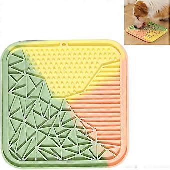 Dog Licking Mat with Suction Cups - 1 Piece, Three-Color Mix, Licking Mat for Puppies and Cats
