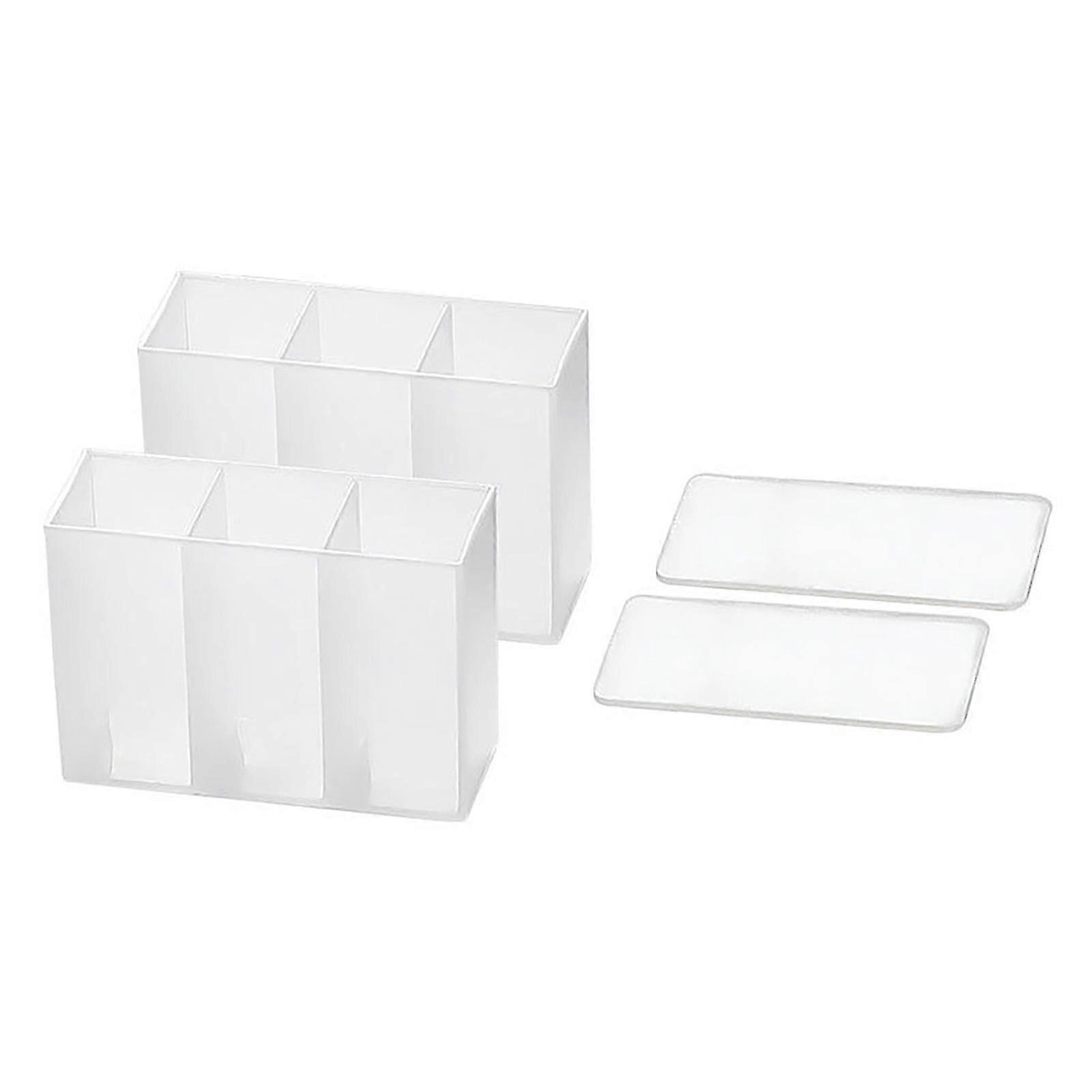 Wall Mounted 3-Slot Transparent Organizer