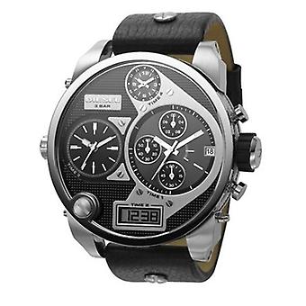 Diesel Mr Daddy Quartz analoge man horloge met Cowskin armband DZ7125