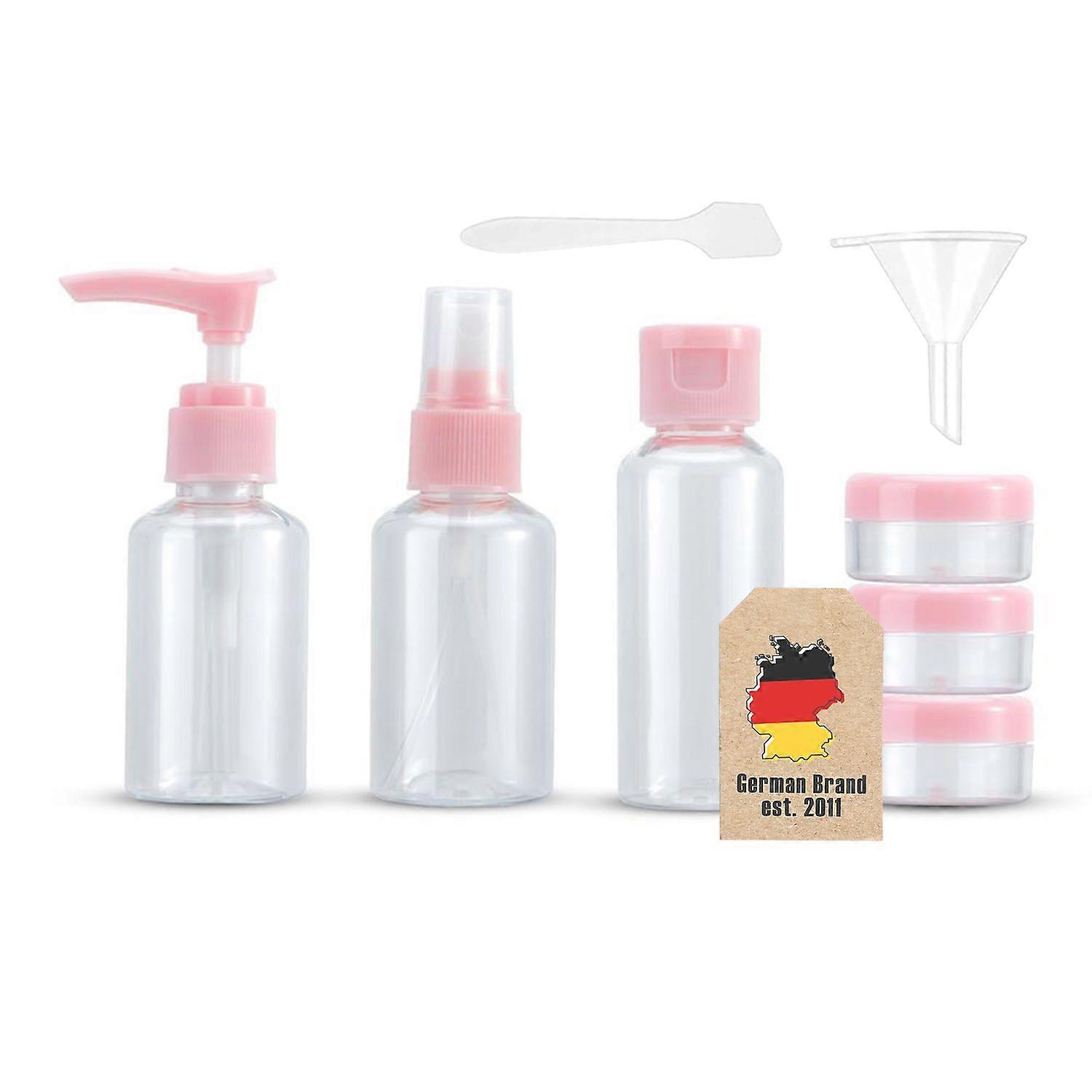 Bottle Set - Multi-piece set with empty bottles, containers, funnels for refilling