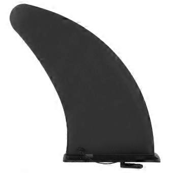 11in PVC Fixed Socket Type Black Center Stabilizer Fin Attachment for Longboard Surfboard & SUP Paddle