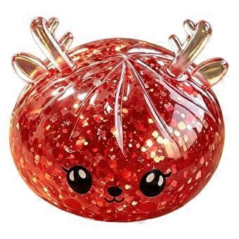 new_Christmas Squishies Toy Maltose Filled Squeeze Toys Glitter Slow-Rising Stress Ball Stocking Stuffers Gift for Kids Adults