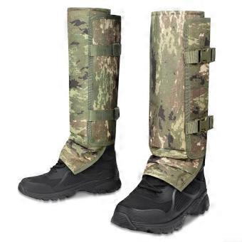 Waterproof Hiking Gaiters Thorn Resistant Leg Protection with Adjustable Buckle Straps for Outdoor Activities Green