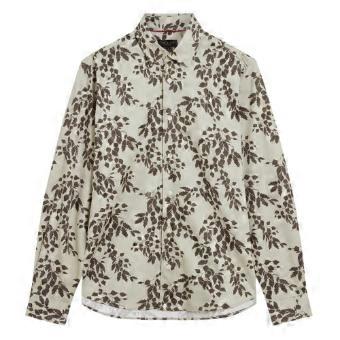 Ted Baker Mens Foliage Print Long-Sleeved Shirt