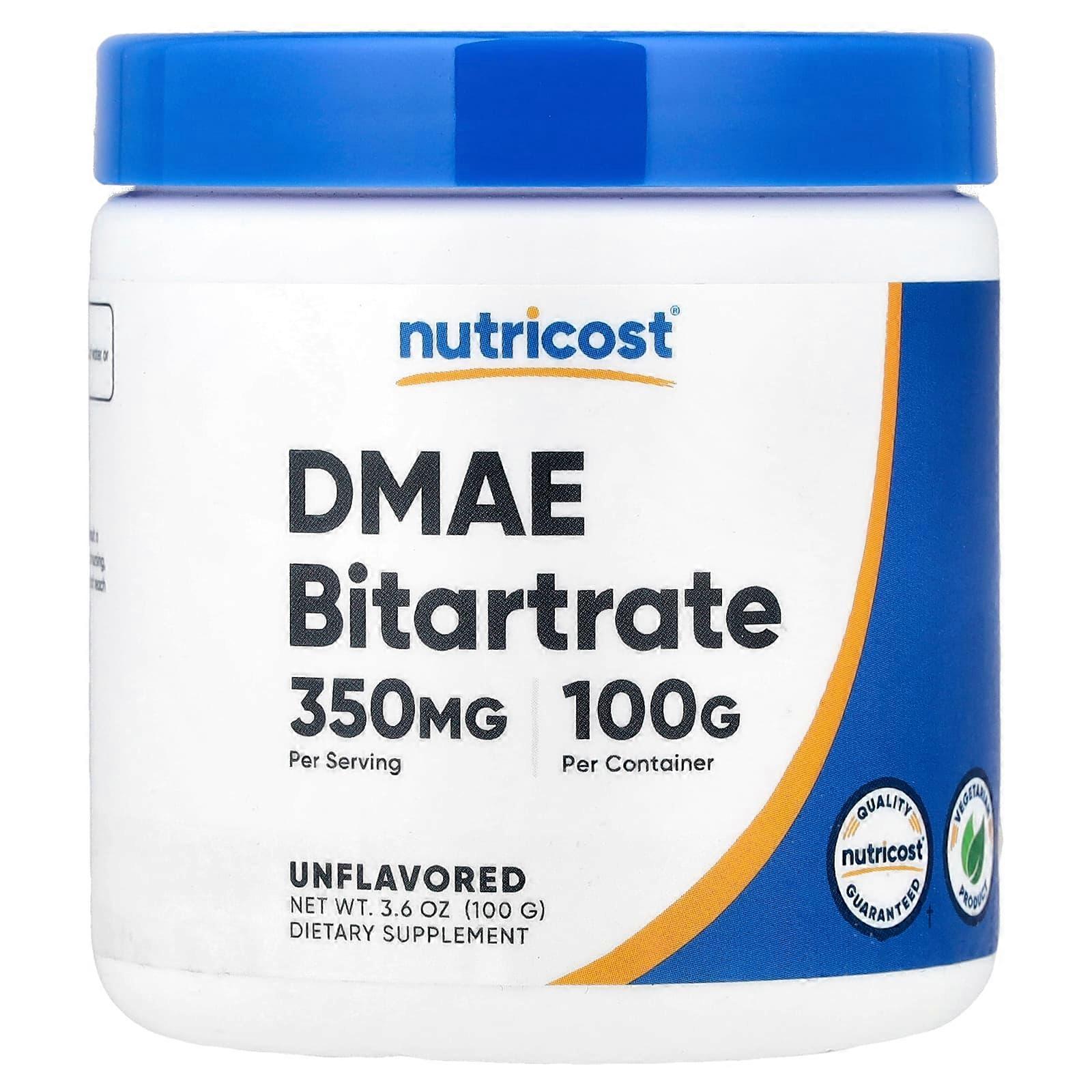 Nutricost, DMAE Bitartrate, Unflavored, 3.6 oz (100 g)