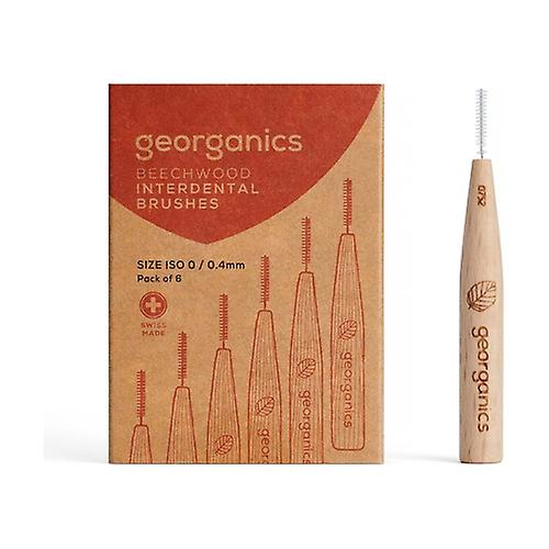 Beech wood interdental brushes - 0 6 units