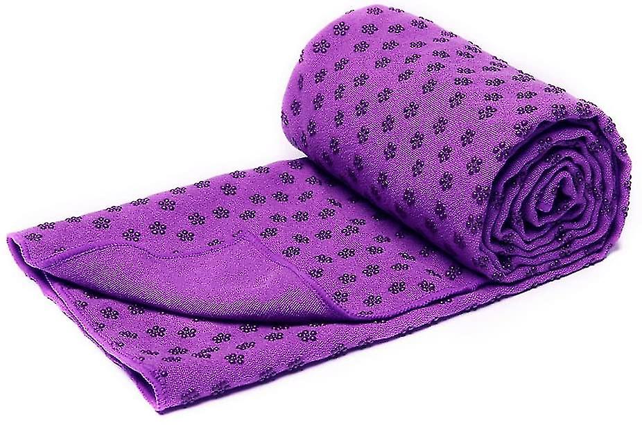 Yoga Mat Towels With Mesh Carrying Bag, Quick Dry Non Slip Dot Grip Bikram Pilates Towe