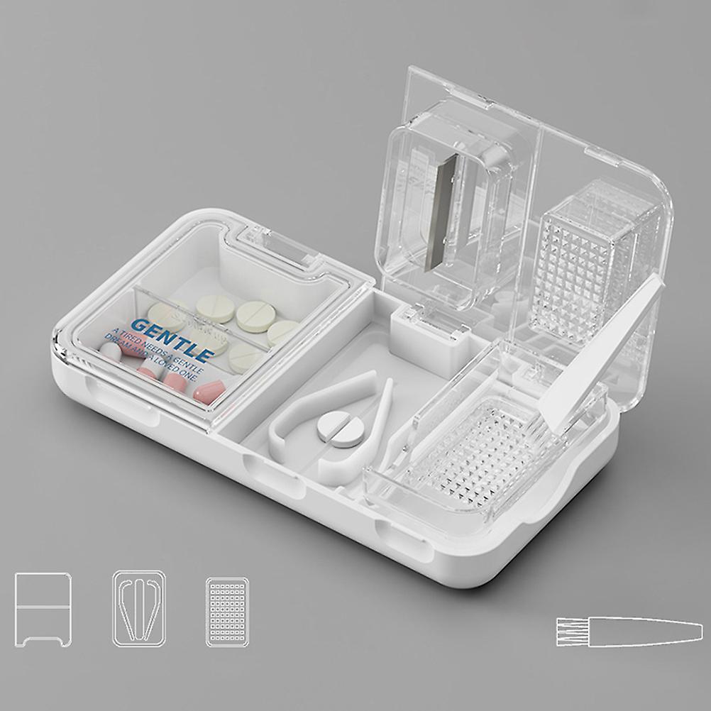 3 In1 Crushing Pill Box Cutting Machine Mini Slicer Pill Cutter Divider Storage