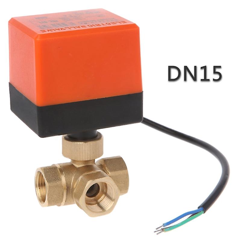 3 Way Motorized Ball Valve Electric Three Line Two Way Control Ac 220 Dn15/20/25
