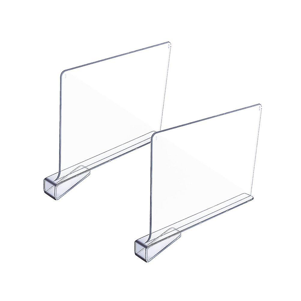 2pcs Punch Free Acrylic Partitions Shelf Wardrobe Partitions (transparent)
