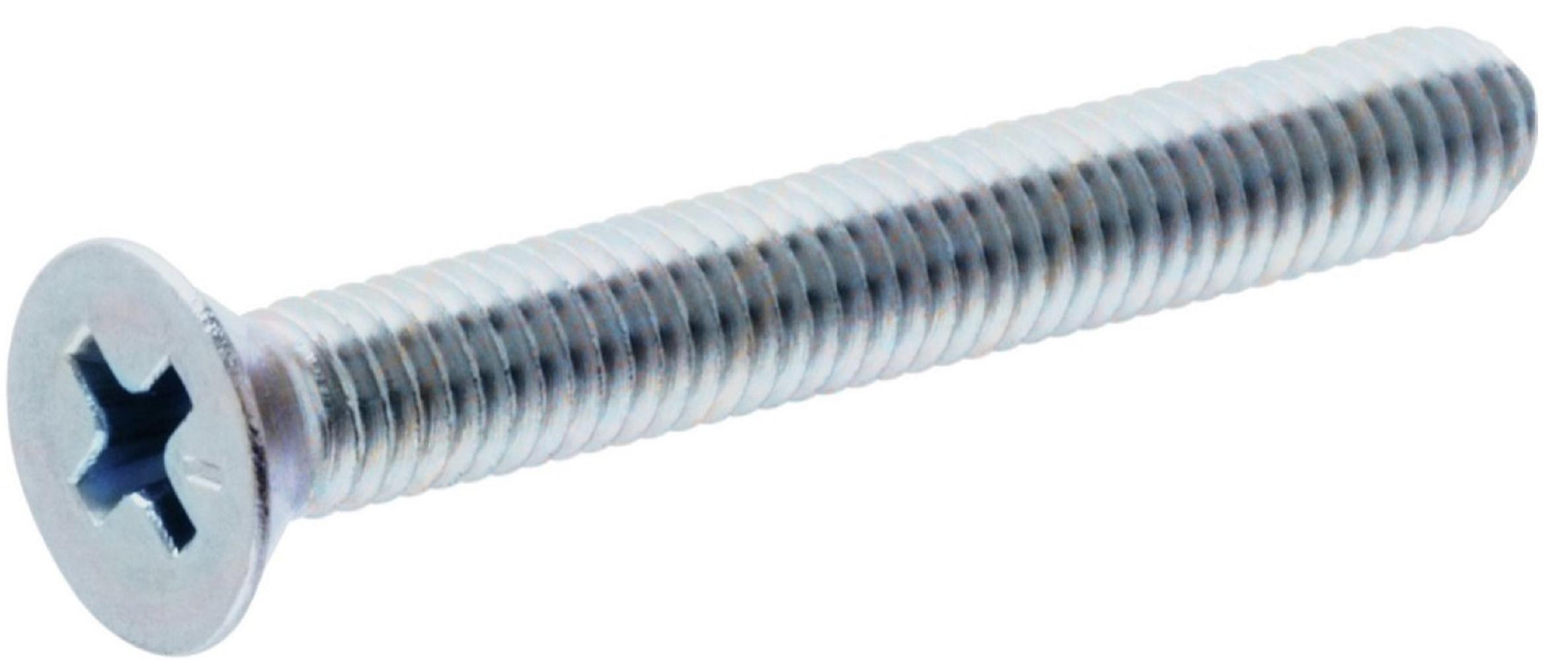 Hillman 884092 M6-1.00 x 16mm Metric Flat-head Phillips Machine Screw
