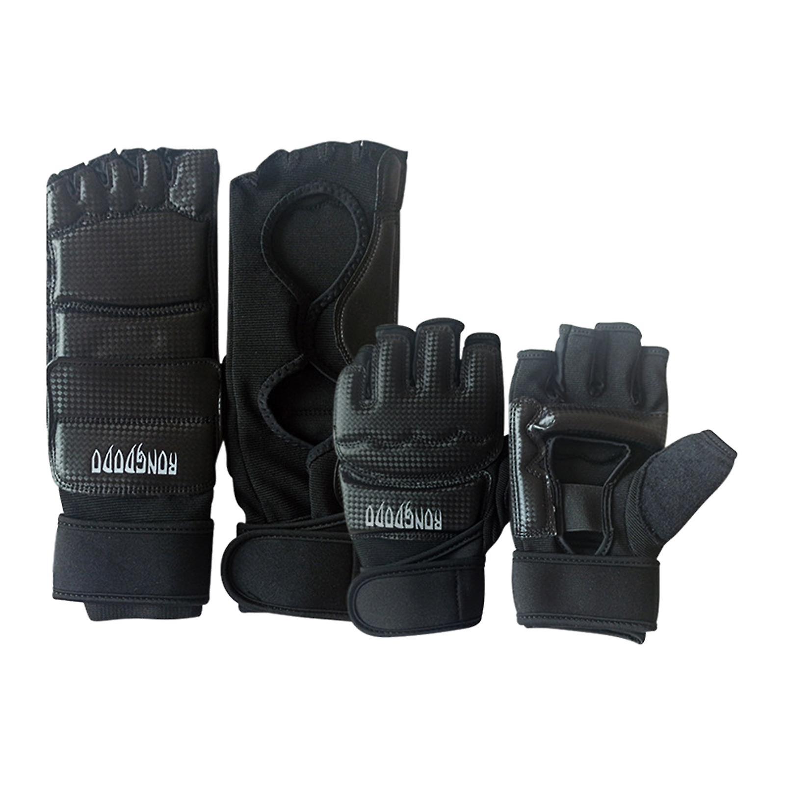 ボクシンググローブ耐久性のあるハーフミットグラップリングスパーリングパンチングバッグフィットネスS