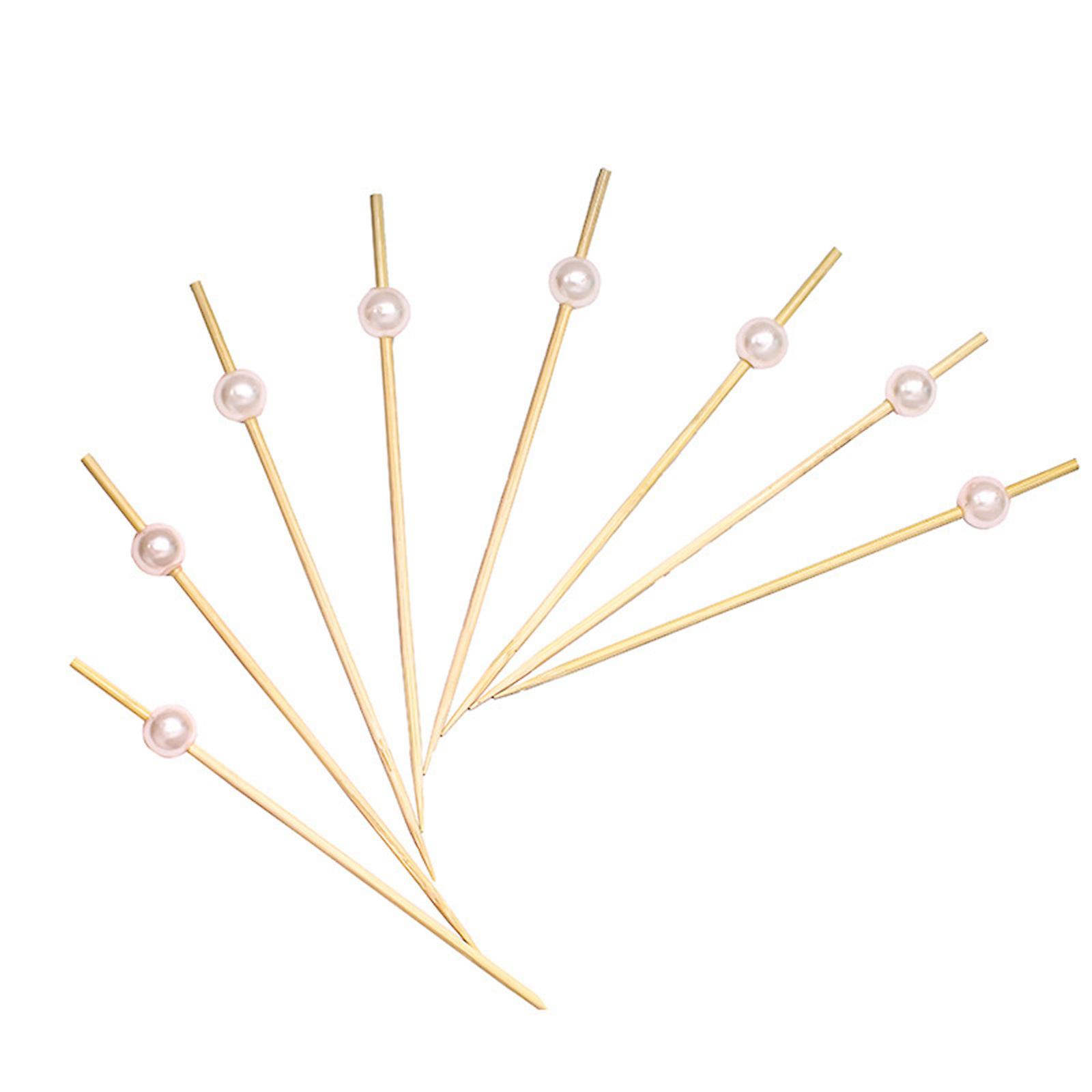 100pcs Mini Bamboo Forks Toothpicks Skewers Sticks Party Supplies Suitable For Food Drinks Fruits
