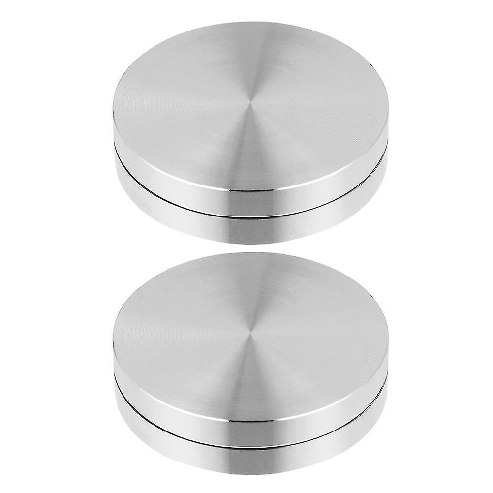 2 Pcs Cake Baking Tray Axles Turntable Aluminum Alloy Rotating Tray Stand Bases