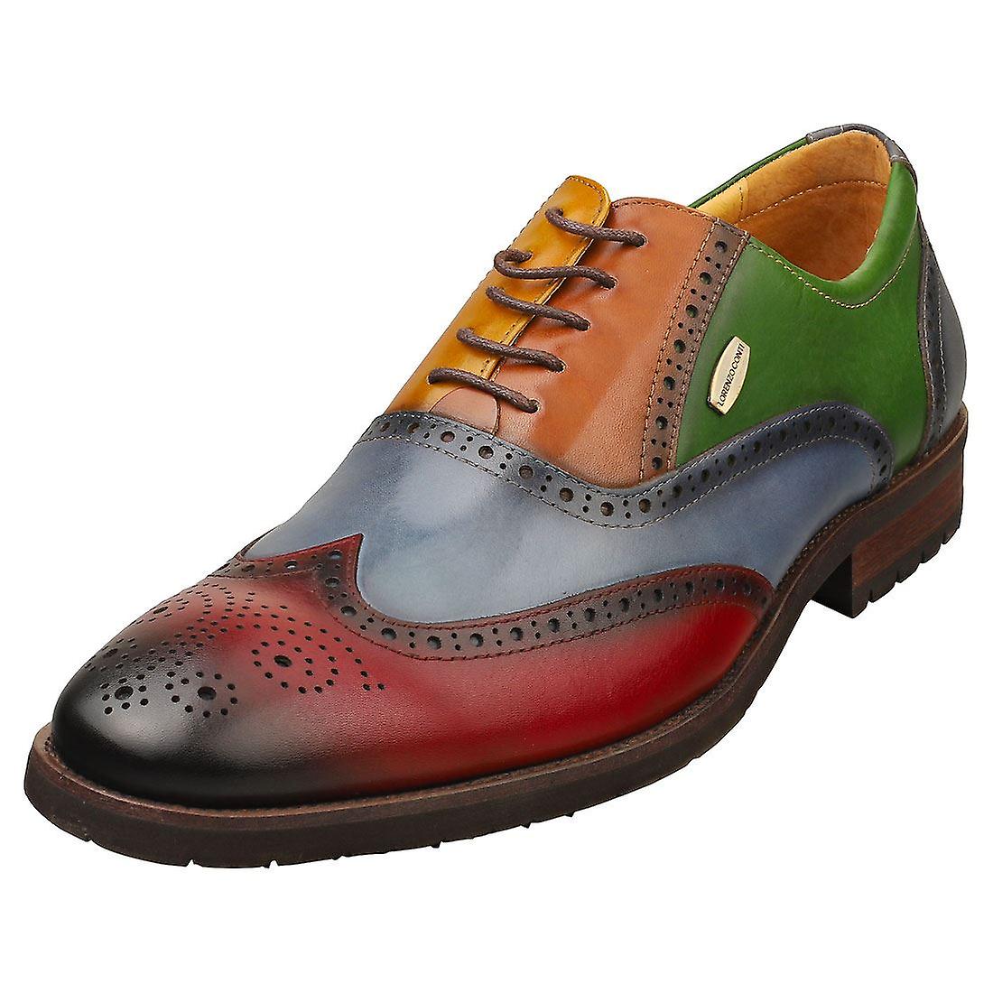 Laura Vita Antonin Mens Smart Shoes in Red Multicolour